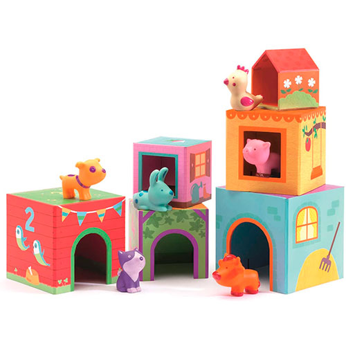 Cubos apilables con animales